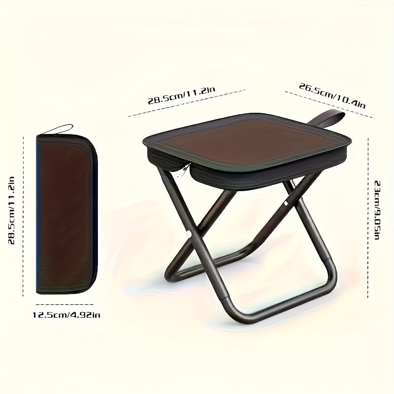 Faltstuhl Campilo Compact | Mit Tragegriff | Robustes Stahlgestell | 28,5 × 26,5 × 23 cm (gefaltet)
