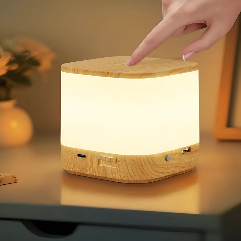 Lumora LED-Tischlampe | Touch-Dimmer & Timer | Kabellos & USB-Aufladung | Einstellbare Farbtemperatur