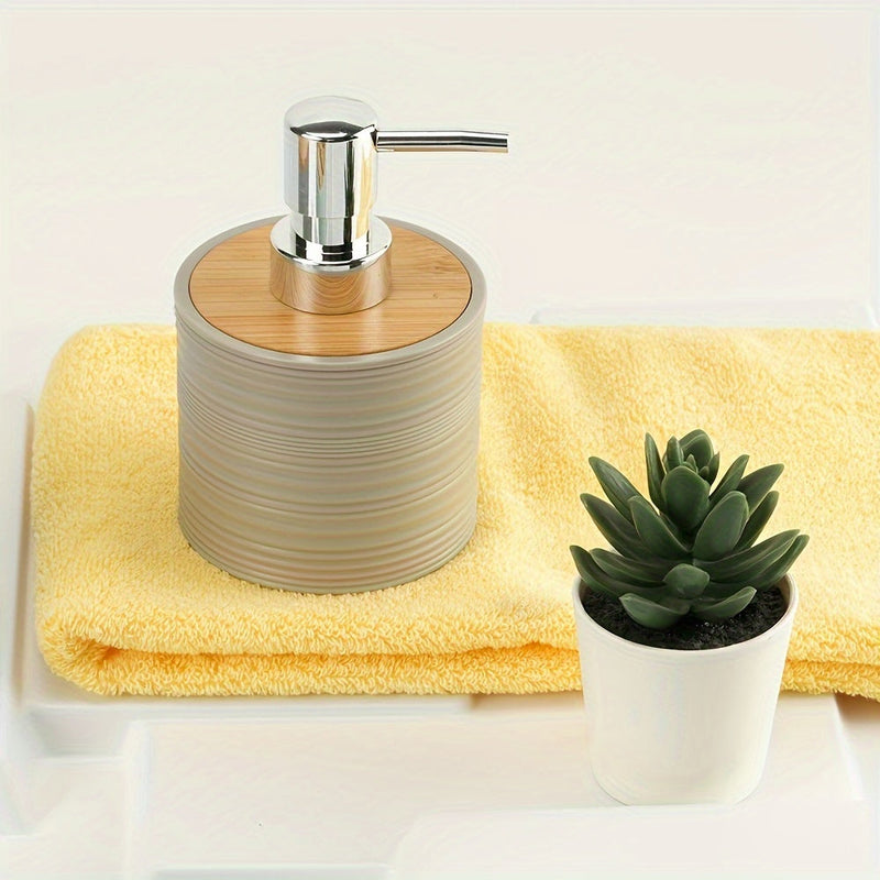 Badaccessoire-Set BAMNOVA | 6-teilig | Mit Bambusdeckeln | Modern & Natürlich