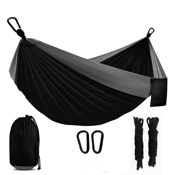 Nomaviva Ultraleichte Reise-Hängematte | Atmungsaktives Nylon | Inkl. Karabiner & Baumgurte | Mit Transportbeutel