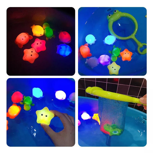 Leuchtende Badefreunde AquaLumi | Interaktives Badespielzeug ab 3 Jahren | Mit Licht- & Farbeffekten