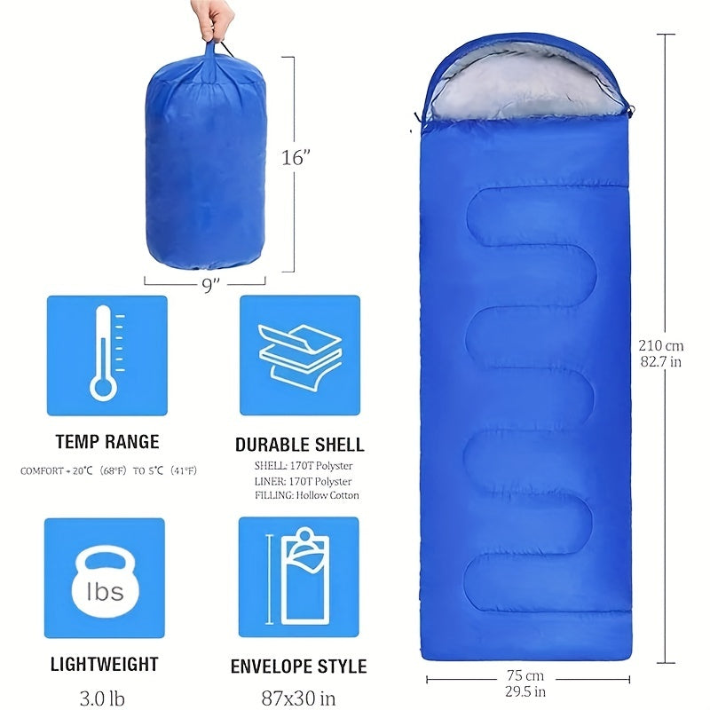 Schlafsack Nordhavn Trek | Mit Kapuze & Warmfutter | Für -5°C bis 20°C | 210 × 75 cm | Leicht & Kompakt