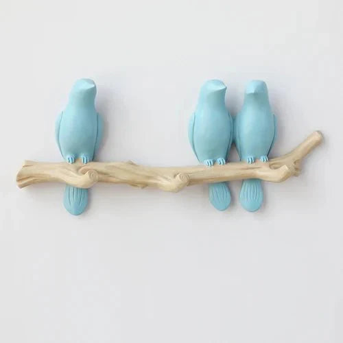 Holz-Wandhaken Voglia Naturholz | Mit Vogelmotiv | 100 % Massivholz | Für Flur, Wohnzimmer & Schlafzimmer