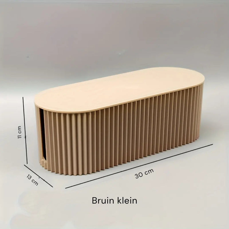 Ordoca Kabelbox Schreibtisch Organizer | Kabelmanagement & Aufbewahrung | Weiß | 30x11x13 cm