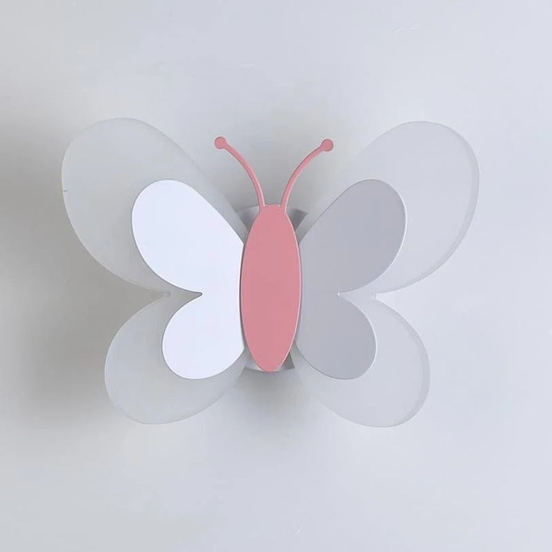 Farfalia Wandleuchte Schmetterling Kinderzimmer | LED Beleuchtung | Acryl & Eisen | 24×17×10,5 cm