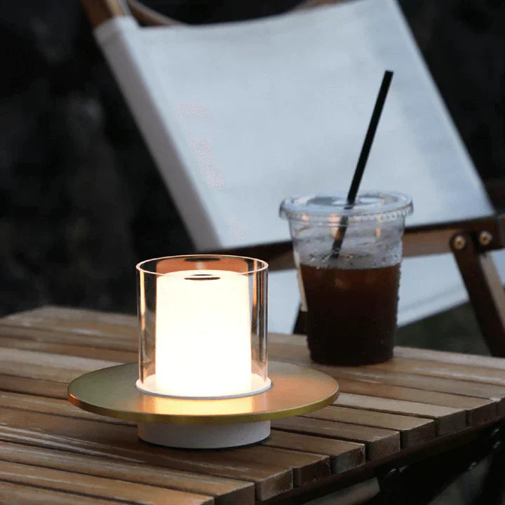 Candilume LED Tischleuchte Induktiv | Modernes Kerzendesign | Ø16×11 cm | ABS, PMMA & Stahl