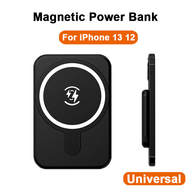 Magnera Magnetische Powerbank 5000 mAh | Kompatibel mit iPhones | USB-Ausgang 5 V/2,1 A | Kompakt & Stylisch