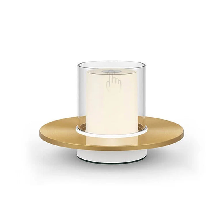 Candilume LED Tischleuchte Induktiv | Modernes Kerzendesign | Ø16×11 cm | ABS, PMMA & Stahl