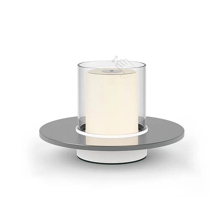 Candilume LED Tischleuchte Induktiv | Modernes Kerzendesign | Ø16×11 cm | ABS, PMMA & Stahl