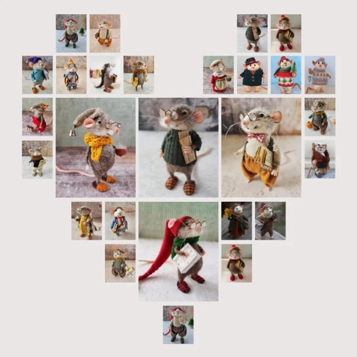 TinyTail – Handgefertigte Maus voller Herz und Winterzauber