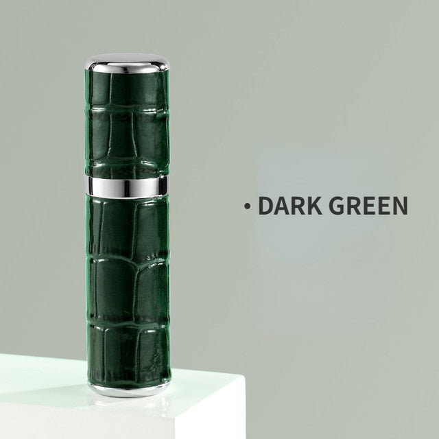 Aromova PocketScent Parfüm Zerstäuber To Go | Nachfüllbar & Auslaufsicher | 5 ml Leder-Design