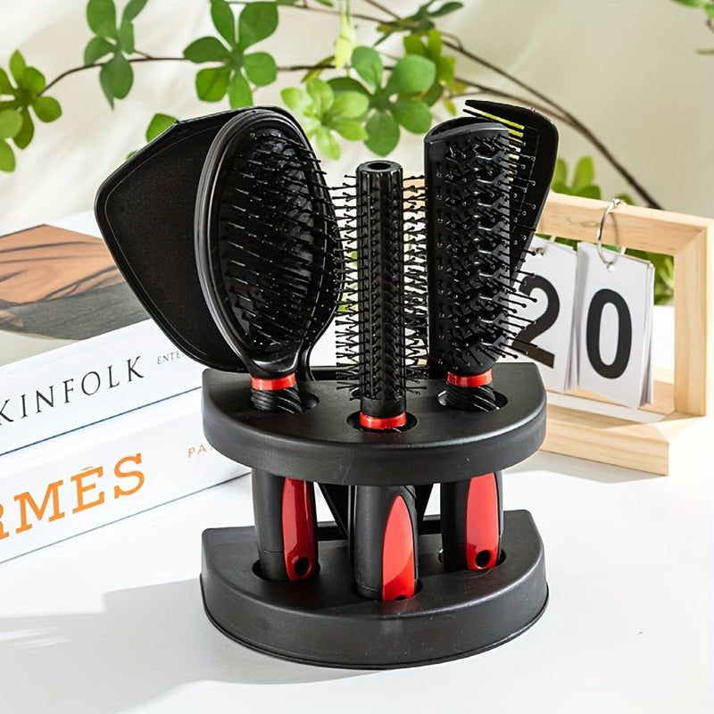 Silkurea  Haarbürsten-Set 5-teilig | Entwirren, Stylen & Massieren | Ergonomisch & Für alle Haartypen geeignet