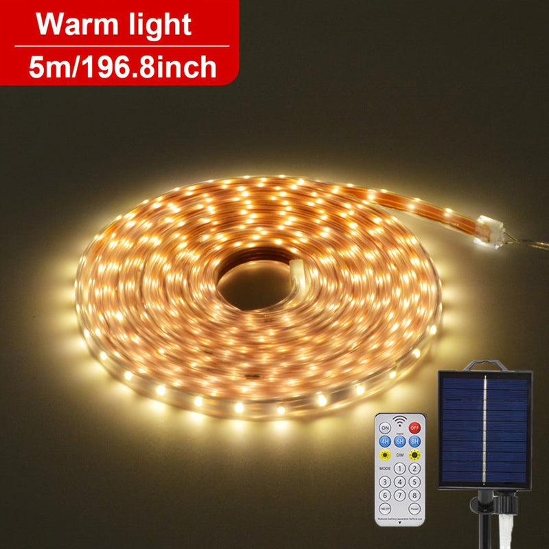 Solvara Flexibler Solar LED-Lichtschlauch mit Fernbedienung | Kreative Außenbeleuchtung | Energieeffizient & Wetterfest