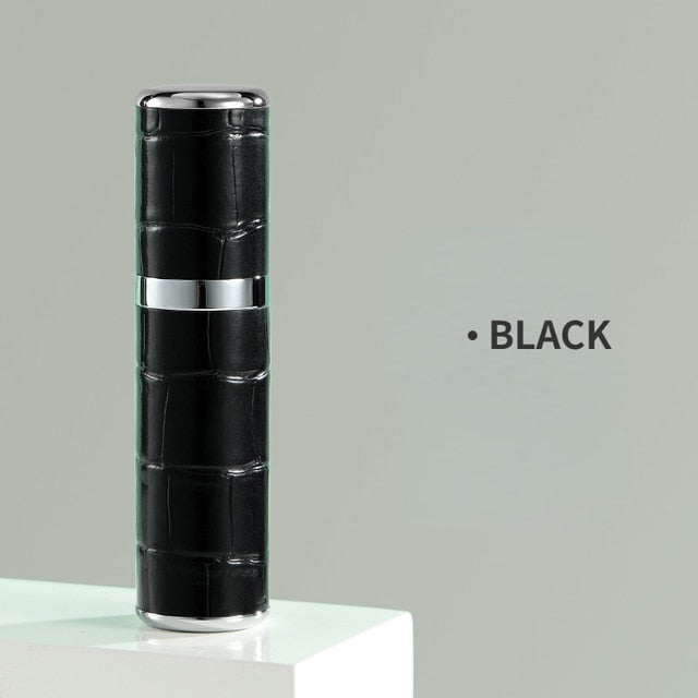 Aromova PocketScent Parfüm Zerstäuber To Go | Nachfüllbar & Auslaufsicher | 5 ml Leder-Design