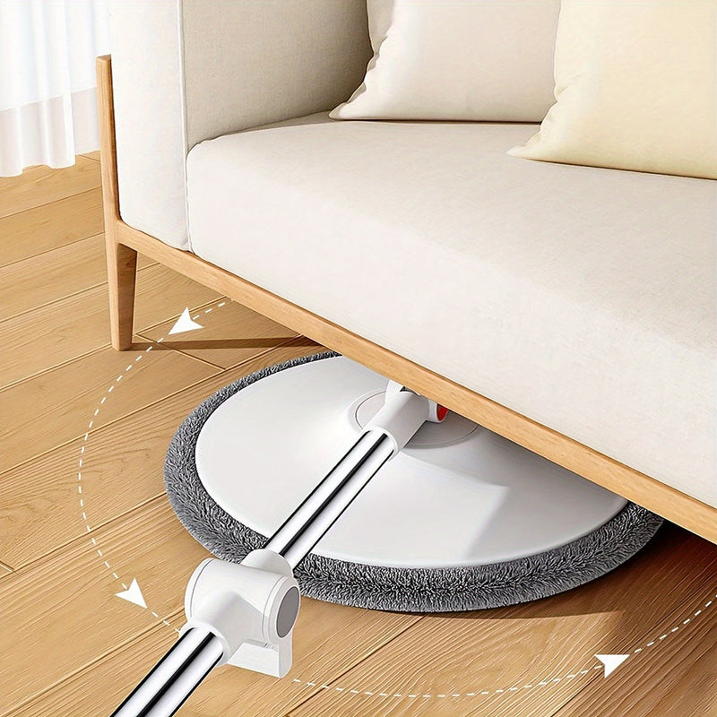 Glanzio Spin Mop Set 3-in-1 | Handsfree Auswringen | Verstellbarer Stiel 130 cm | Für Alle Bodenarten