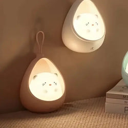 Kinder Nachtlicht | PurrLight Katze | Mit Bewegungssensor & USB Wiederaufladbar | Warmes Stimmungslicht