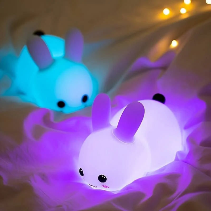 Bunnilo Kinder Nachtlicht Hase | Sanftes Schlummerlicht | Kindersicher & Energiesparend