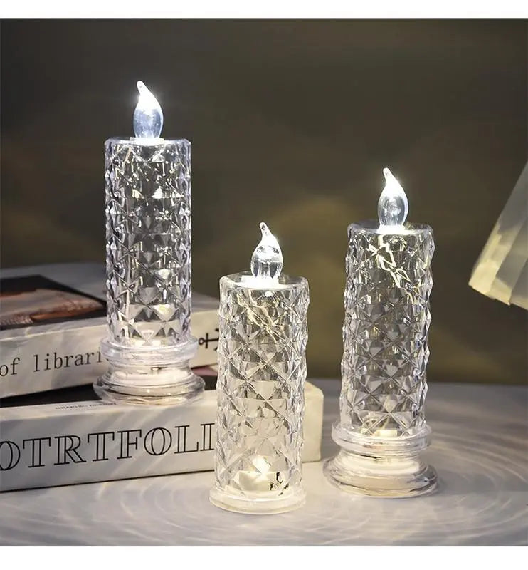 2+2 GRATIS | CrystalGlow – LED-Kerzen mit funkelndem Kristalleffekt