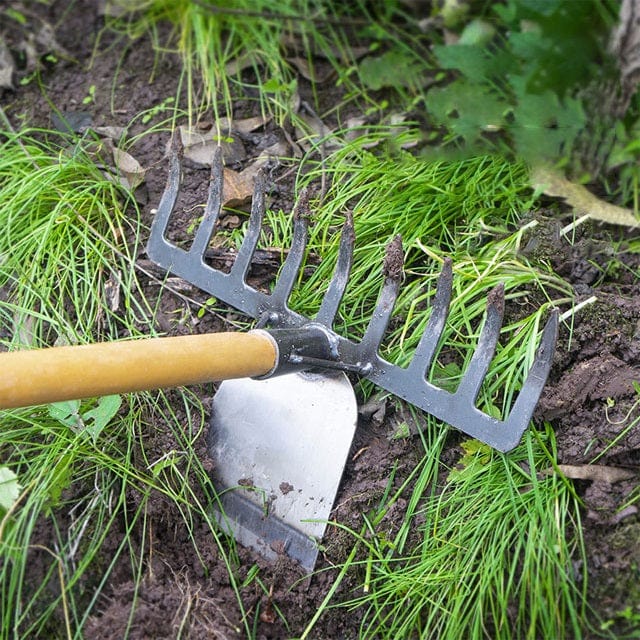 DualDigger - Professionelle 2-in-1-Harke-Hacke