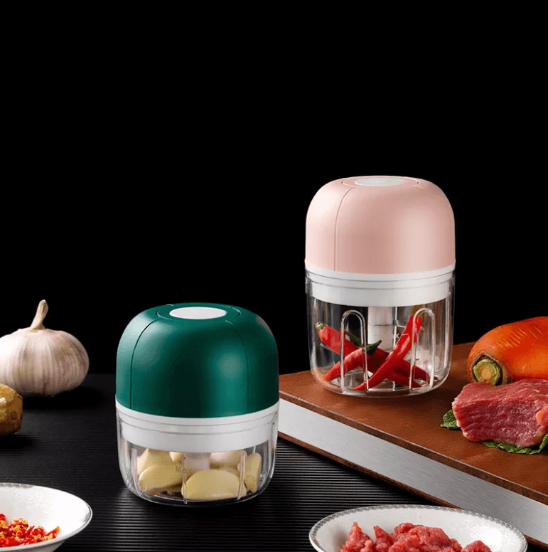 Küchenkrone Elektrischer Knoblauch-Zerkleinerer | Kompakt & Wiederaufladbar | BPA-frei & Edelstahl | 250 ml