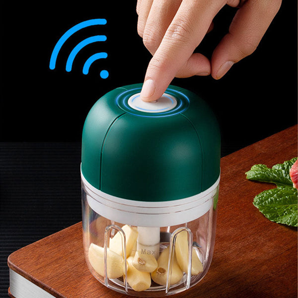 Küchenkrone Elektrischer Knoblauch-Zerkleinerer | Kompakt & Wiederaufladbar | BPA-frei & Edelstahl | 250 ml