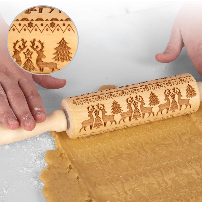 MerryRoll - Weihnachtliche Rolling Pins aus Holz