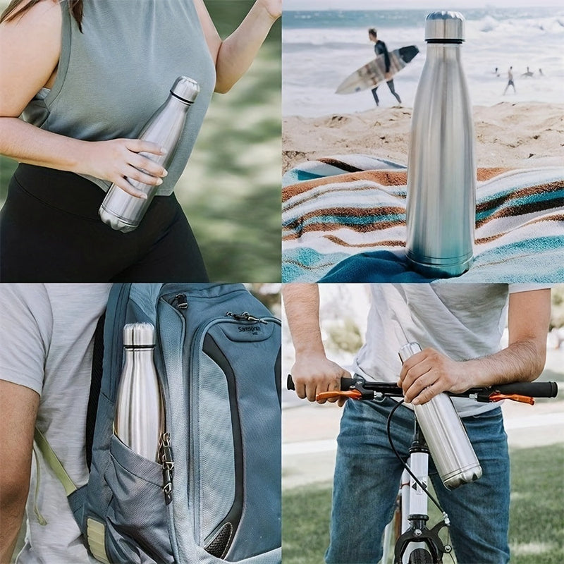 Isolierflasche VaultBottle Smart | Mit Geheimfach | 12h heiß & 24h kalt | Edelstahl | 450 ml | 27×7 cm