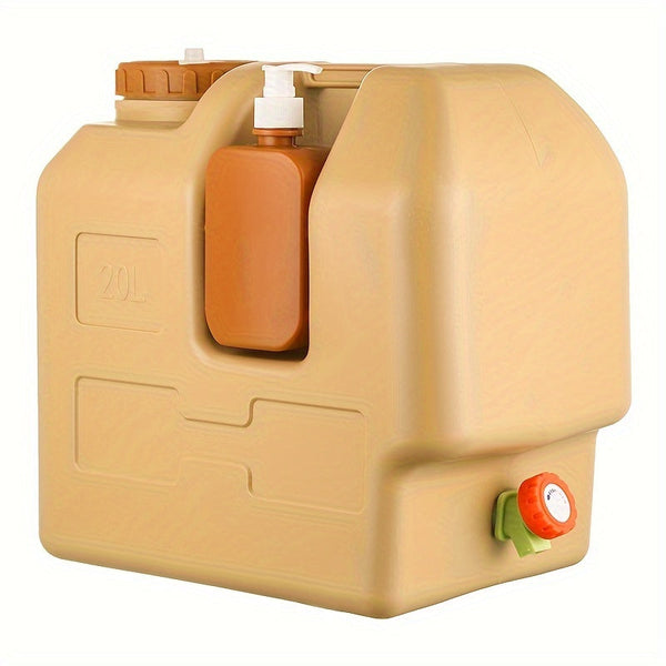 AquaTrek Outdoor Wasserkanister mit Spender | Kompakt & Tragbar | Mit Seifenhalter | Ideal für Camping & Reisen