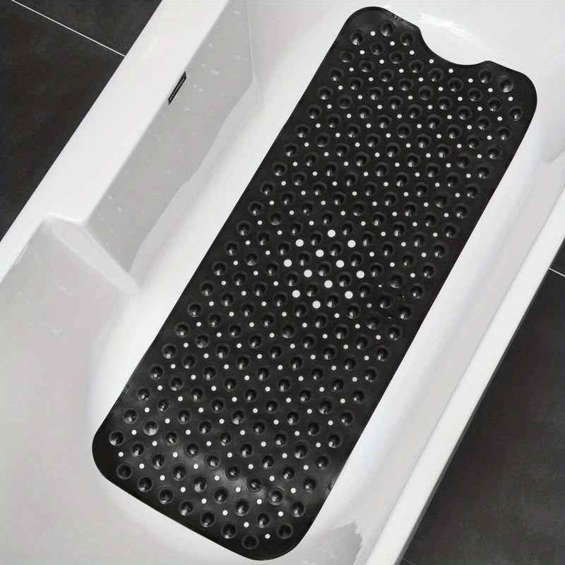 Antirutsch-Badewannenmatte SAFELIA | Extra Lang (101×40 cm) | Mit Saugnäpfen & Abflusslöchern | PVC