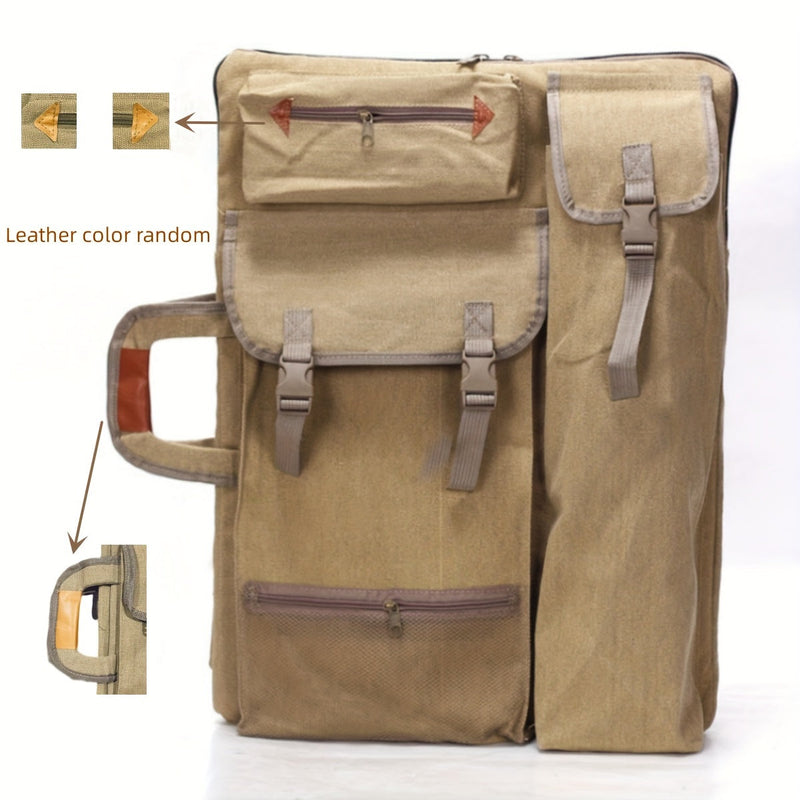 Artovo Künstler-Rucksack aus Canvas | 66×50 cm | Robust, Leicht & Geräumig | Für Zeichenplatte & Zubehör | Ideal für unterwegs