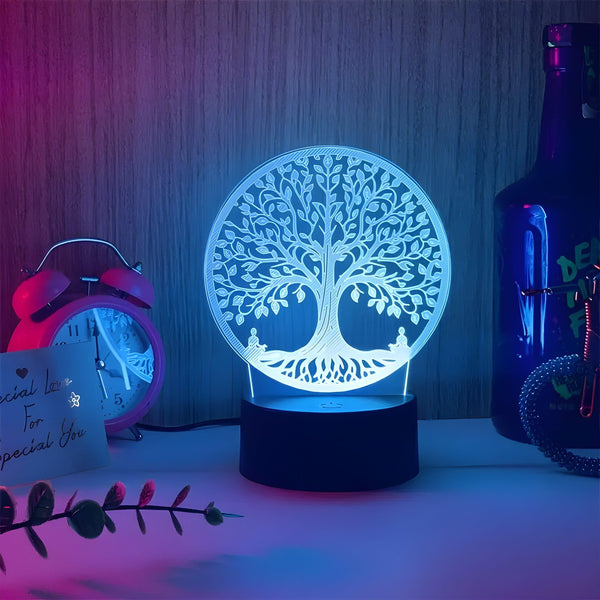 LichtAura 3D LED-Dekolampe | Farbwechsel & Warmlicht | USB & Batteriebetrieb | Acryl-Design | 3D-Effekt