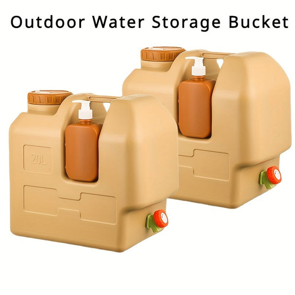 AquaTrek Outdoor Wasserkanister mit Spender | Kompakt & Tragbar | Mit Seifenhalter | Ideal für Camping & Reisen