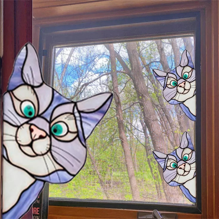 CatPeek – Handgefertigter Katzen-Sonnenfänger für Ihr Fenster!