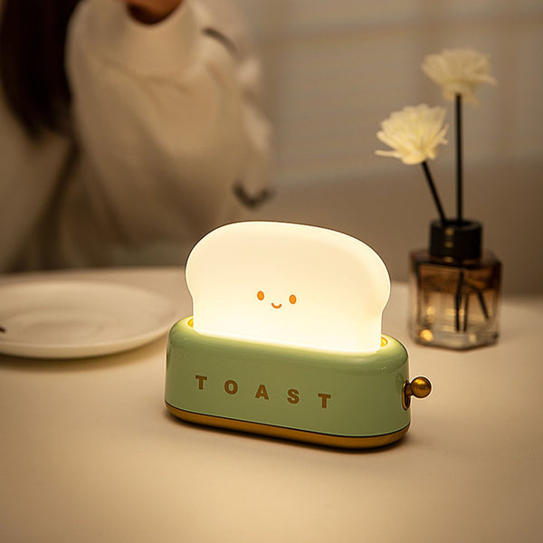 Lumibake Toast Nachtlicht | Dimmbar mit Timer | 3000K Warmlicht | 800 mAh Akku