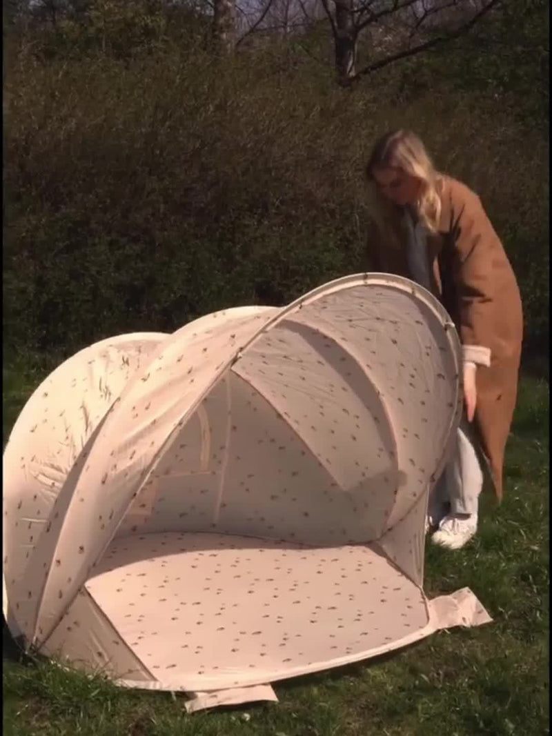 Faltbare Strandmuschel Sunviva Mini | Mit Reißverschluss | 131 × 119 × 90 cm | Für Strand, Garten & Camping