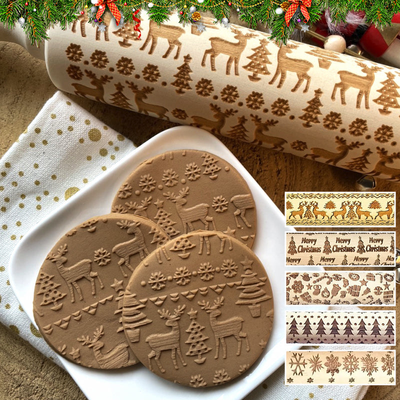 MerryRoll - Weihnachtliche Rolling Pins aus Holz