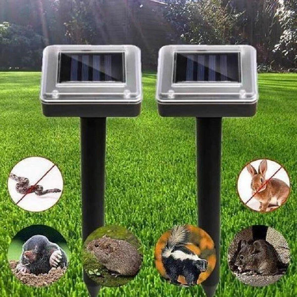 SonicGrün Solar Tiervertreiber mit Ultraschall | Gegen Mäuse, Maulwürfe & Schlangen | Wetterfest & Umweltfreundlich