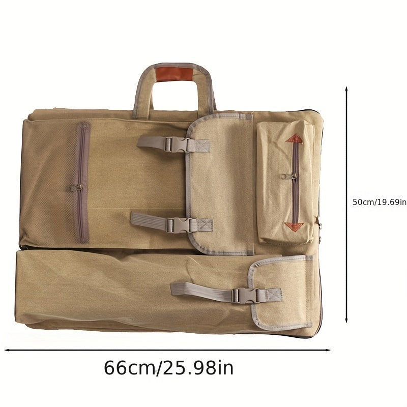 Artovo Künstler-Rucksack aus Canvas | 66×50 cm | Robust, Leicht & Geräumig | Für Zeichenplatte & Zubehör | Ideal für unterwegs