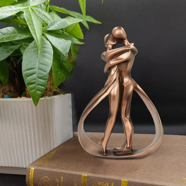 Sentura Deko Skulptur Umarmende Figuren | Symbol für Liebe & Verbundenheit | Handgefertigte Optik | Resin