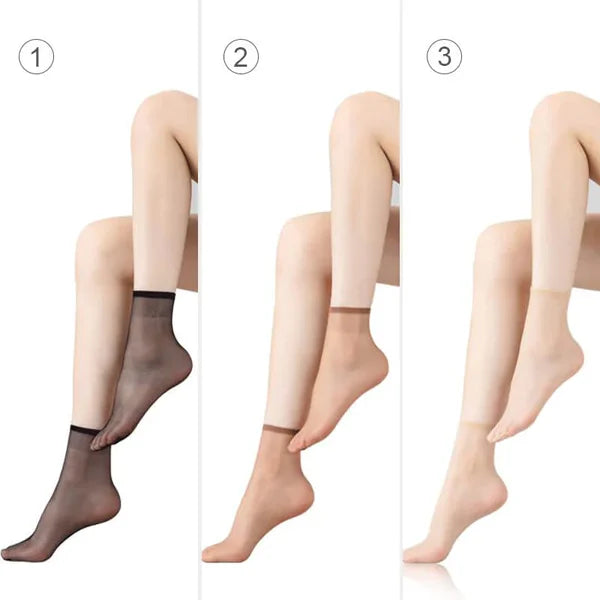 5+5 GRATIS | CrystalSocks - Unsichtbare, rutschfeste Crystal Silk Socken