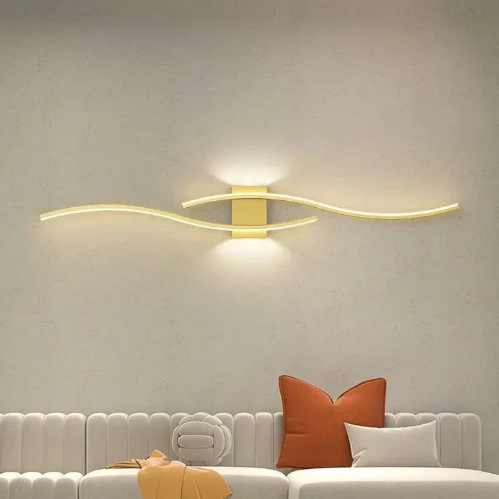 Lumivora Wave LED Wandleuchte | Modernes Wellen-Design | Energiesparend & Stilvoll | 60×15 cm | Warmes, blendfreies Licht