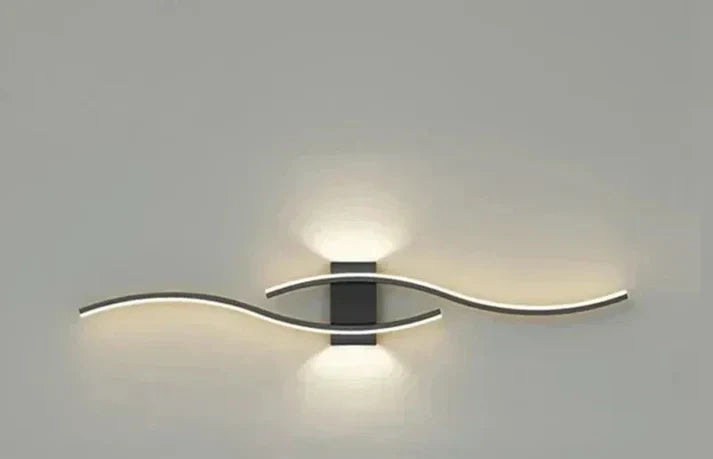 Lumivora Wave LED Wandleuchte | Modernes Wellen-Design | Energiesparend & Stilvoll | 60×15 cm | Warmes, blendfreies Licht