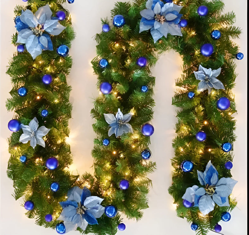 LED-Weihnachtsgirlande Luminara | Rattan-Design | Warmweißes Licht | 270 cm | Festliche Dekoration