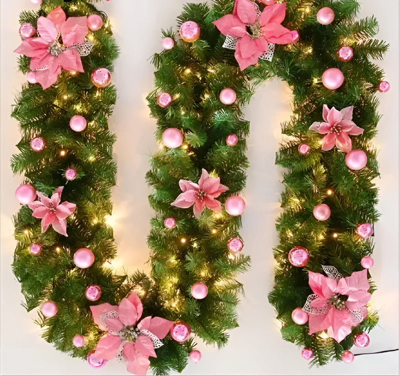 LED-Weihnachtsgirlande Luminara | Rattan-Design | Warmweißes Licht | 270 cm | Festliche Dekoration