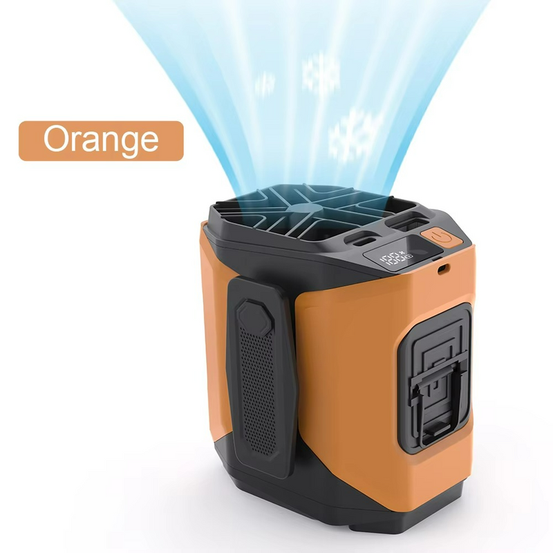 Tragbarer Herren-Ventilator Venturo Noble | 20.000 mAh Powerbank | Gürtelclip & LED-Licht | Kompakt 8,6 × 9,8 cm