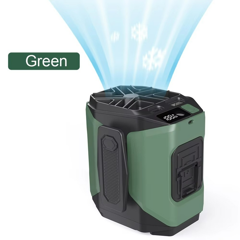 Tragbarer Herren-Ventilator Venturo Noble | 20.000 mAh Powerbank | Gürtelclip & LED-Licht | Kompakt 8,6 × 9,8 cm