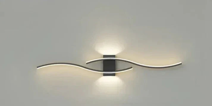 Lumivora Wave LED Wandleuchte | Modernes Wellen-Design | Energiesparend & Stilvoll | 60×15 cm | Warmes, blendfreies Licht