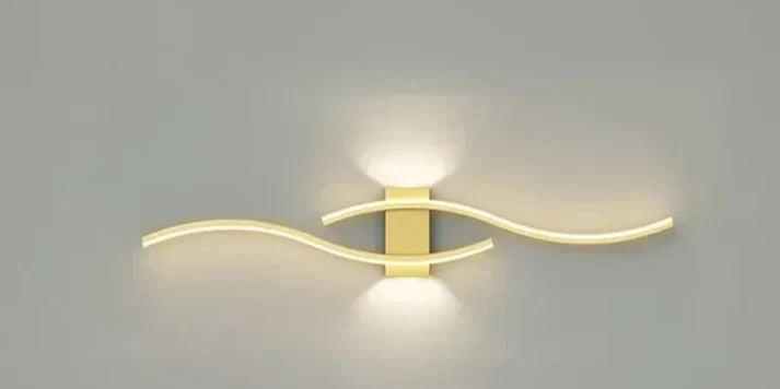Lumivora Wave LED Wandleuchte | Modernes Wellen-Design | Energiesparend & Stilvoll | 60×15 cm | Warmes, blendfreies Licht