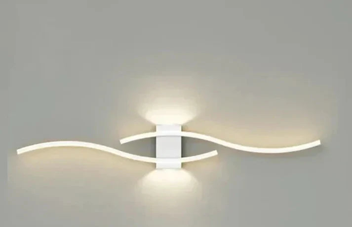 Lumivora Wave LED Wandleuchte | Modernes Wellen-Design | Energiesparend & Stilvoll | 60×15 cm | Warmes, blendfreies Licht
