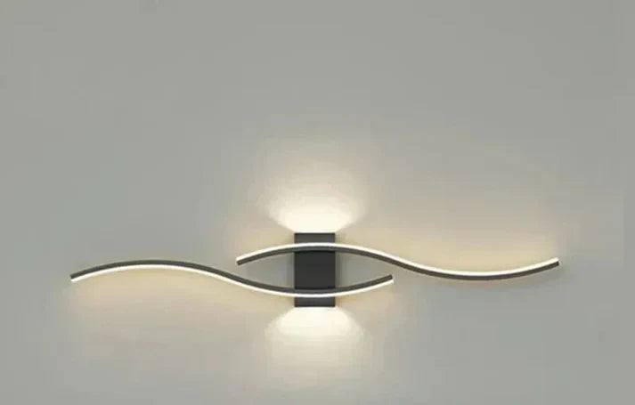 Lumivora Wave LED Wandleuchte | Modernes Wellen-Design | Energiesparend & Stilvoll | 60×15 cm | Warmes, blendfreies Licht